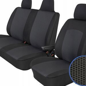 Wipcar Μπροστινά Καλύμματα Αυτοκινήτου Πολυεστερικά Μαύρα