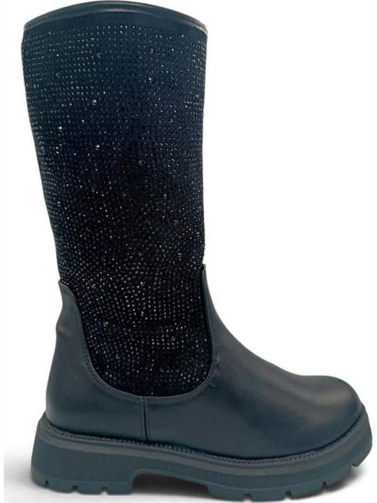 Kinderstiefel mit Reißverschluss Schwarz