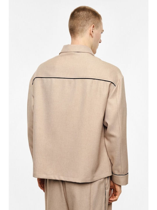 Long Sleeve Overshirt in Regular Fit Corda
