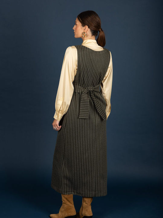 Midi-Kleid Grün 132-81944-Grün (004)