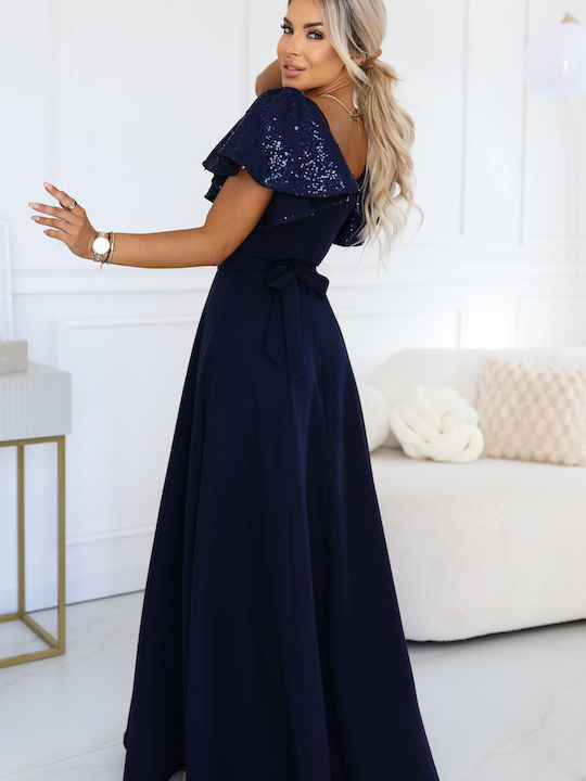 Maxikleid für Hochzeit / Taufe Marineblau