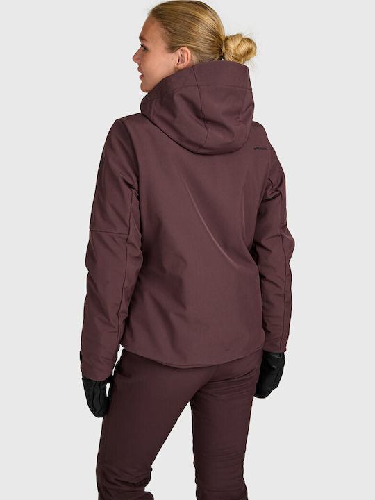 Brunotti Jana 2622200143-4555 Women's Burgundy Soft Shell Ski & Snowboard Jacket Brunotti Jana 2622200143-4555 Women's Burgundy Soft Shell Ski & Snowboard Jacket