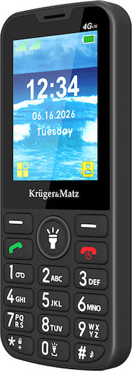 Kruger & Matz KM0924-4G Dual-SIM-Handy mit Großen Tasten Schwarz