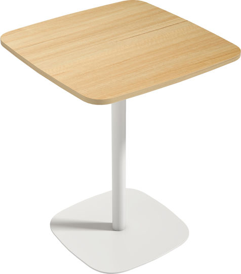 Square Wooden Dining Table with Metal Frame 60x60x75cm