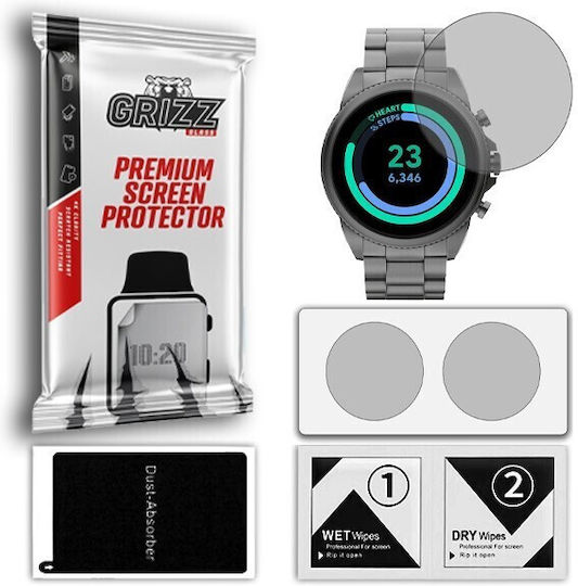 Set 2 GrizzGlass Papierscreen Schutzfolien Kompatibel Mit Samsung Galaxy Watch7 40mm Transparent