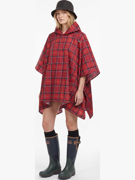 Barbour Tartan Πόντσο Θαλάσσης Κόκκινο