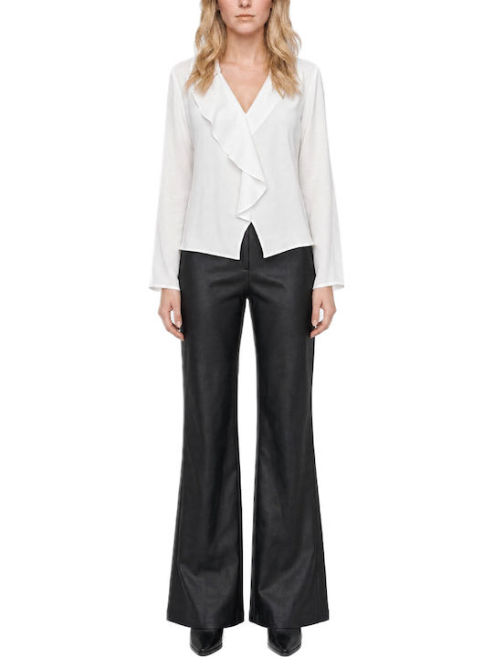 Women's Long Sleeve White Blouse