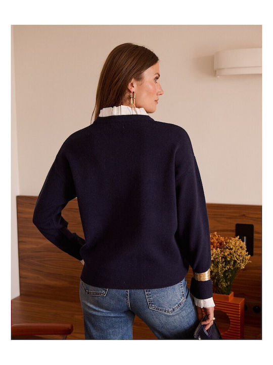 Women's Blue Sweater 1113-BLUE