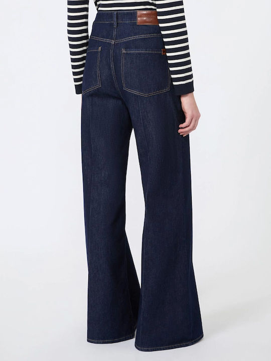 Damenjeans mit hoher Taille in Palazzo-Passform