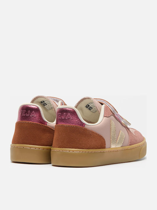V-10 Kinder Sneaker mit Klettverschluss in Rosa