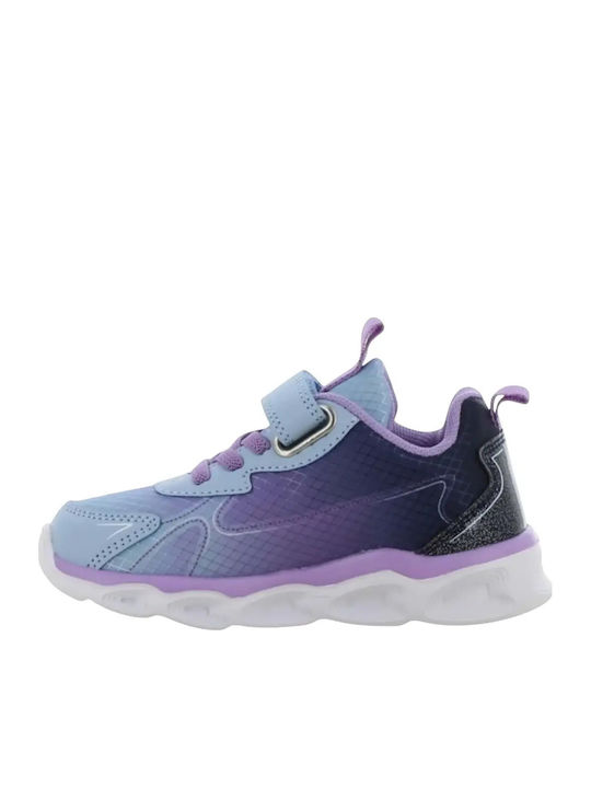 Sneakers pentru Copii Anatomice cu Scai și Luminițe Lila