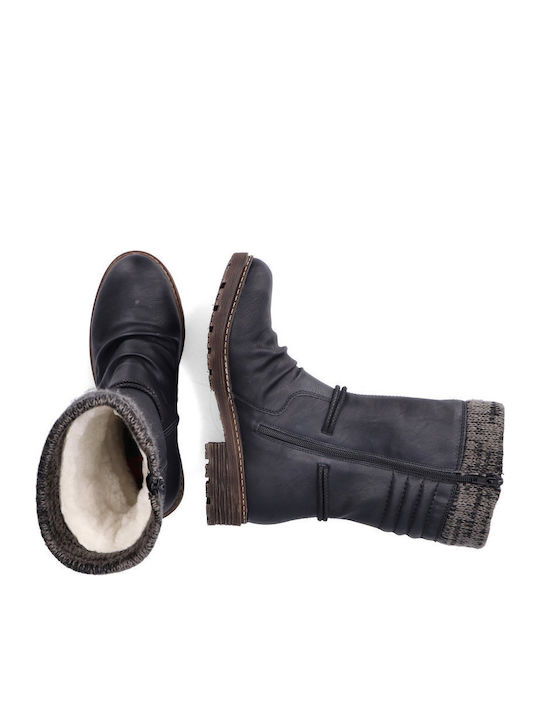 Women's Boots with Fur Black