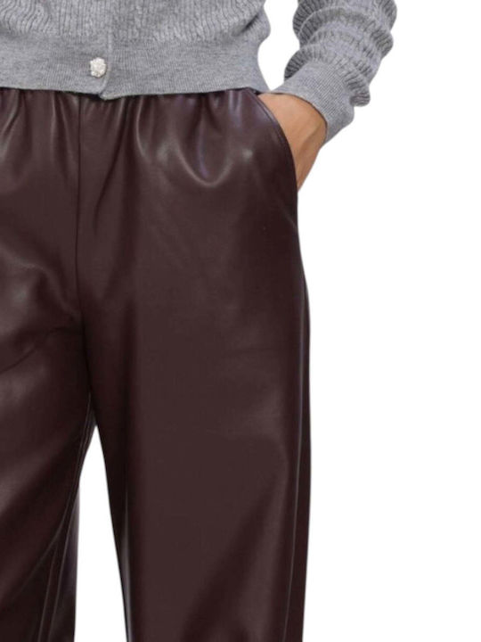 Damen-Stoffhose in Burgunderrot