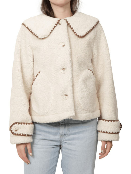 Damen-Winterjacke Ecru