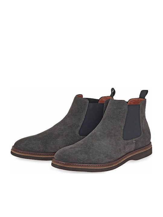 Grey Suede Chelsea Boots