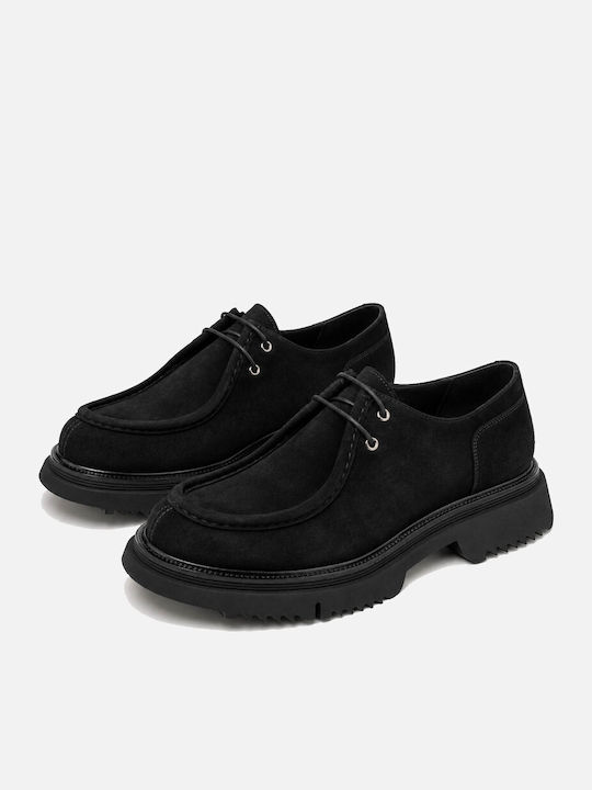 Suede Men's Moccasins in Black