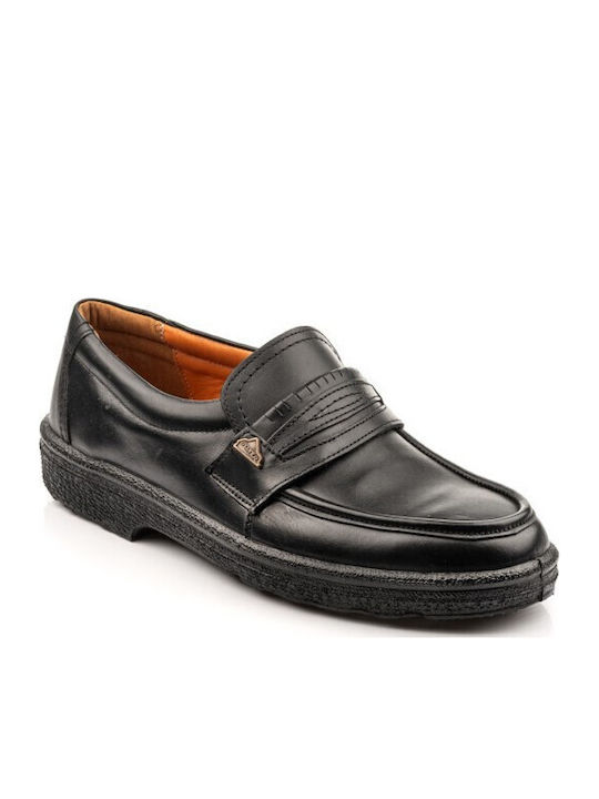 Herren-Loafer aus Leder in Schwarz