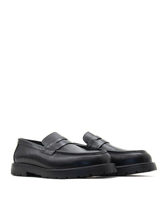 Loafers Bărbătești din Piele de Culoare Neagră