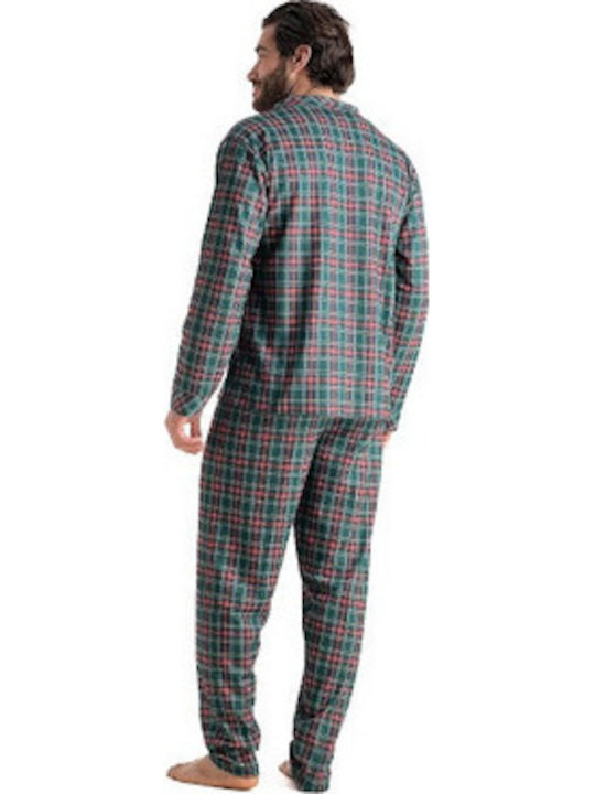 Relax Anatomic Winterpyjama für Herren Kariert Rot Kariert