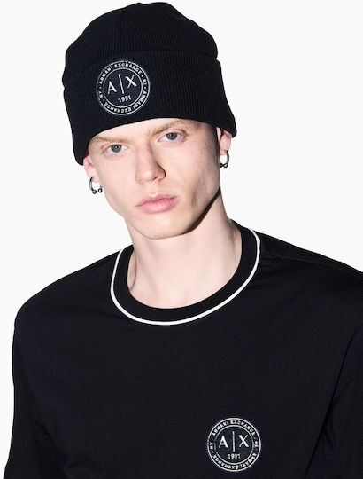 Beanie Ανδρικός Σκούφος Πλεκτός σε Μαύρο χρώμα