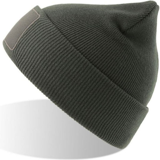 Căciulă Unisex cu Tricotaj Rib în Culoare Albastru Marin S-Wind cu Patch