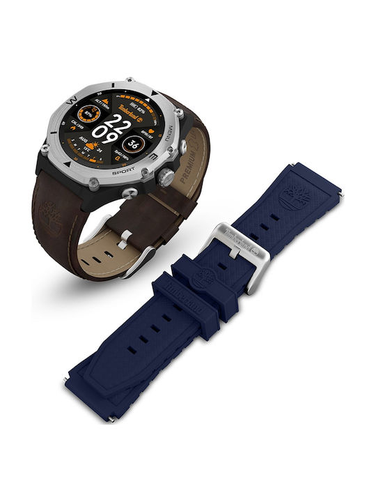 Timberland Trail Force S2 Комплект Дамски Часовник 36.322 mm на Батерия с Кафява Кожена Каишка