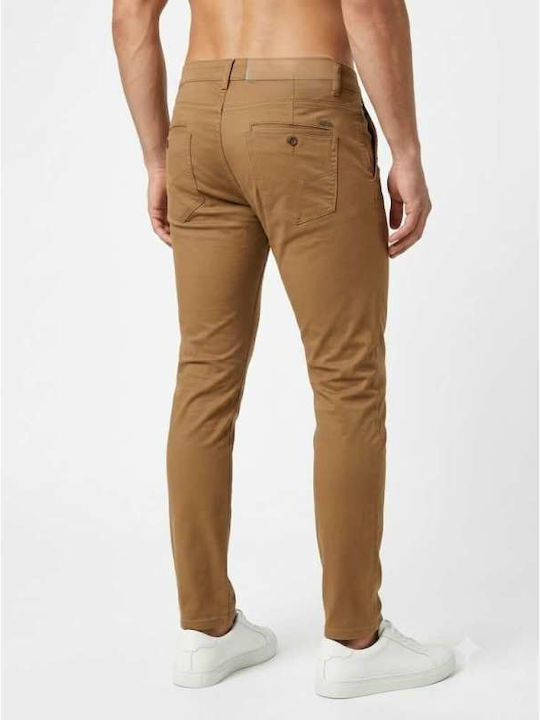 Herren Chinohose Elastisch Slim Fit Camel