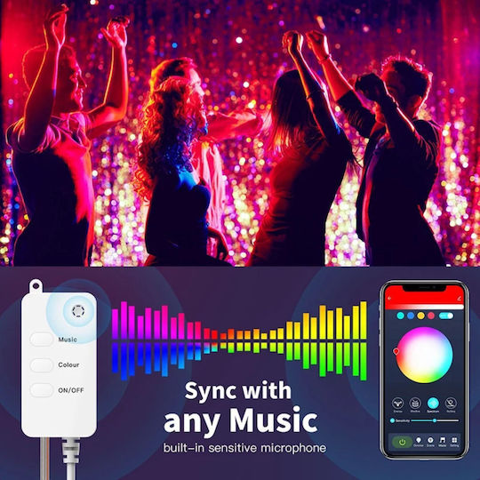 Умни LED Лампички 10 м USB на Лента