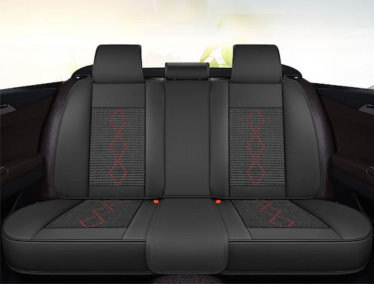 CarGuard Σετ Καλύμματα Αυτοκινήτου Δερματίνη Μαύρα