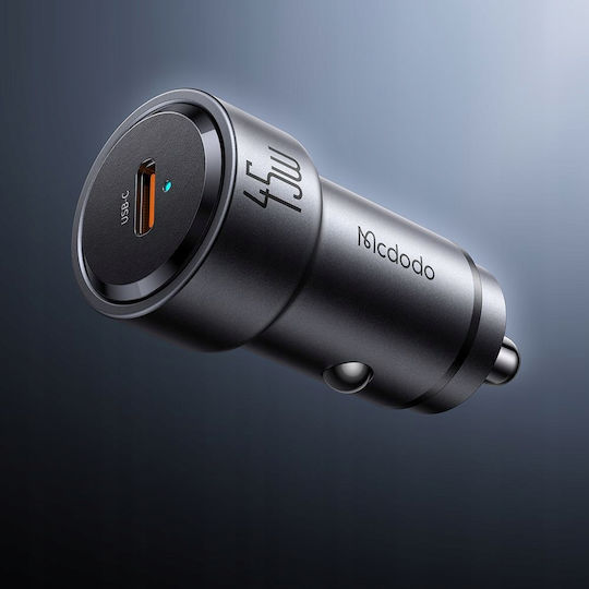 Mcdodo Φορτιστής Αυτοκινήτου 45W με μία Θύρα: 1xType-C Μαύρο Χρώμα