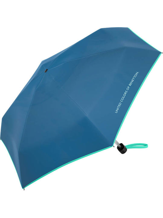 Benetton Super Umbrelă de Ploaie Pliabilă Albastră Benetton Super Umbrelă de Ploaie Pliabilă Albastră