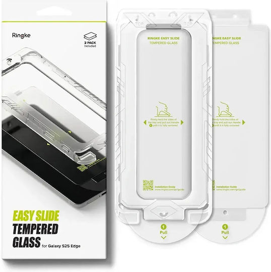 Θραυστό Γυαλί Ringke Easy Slide Samsung Galaxy S25 Edge Clear 2 Pack