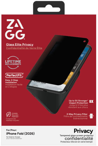 Zagg InvisibleShield Glass Elite Privacy Apple iPhone Duo Außenbereich