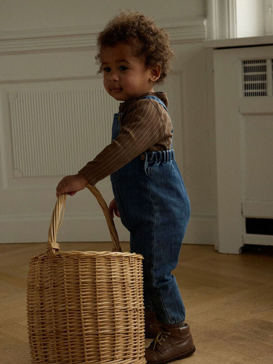 Kids' Blue Denim Dungarees