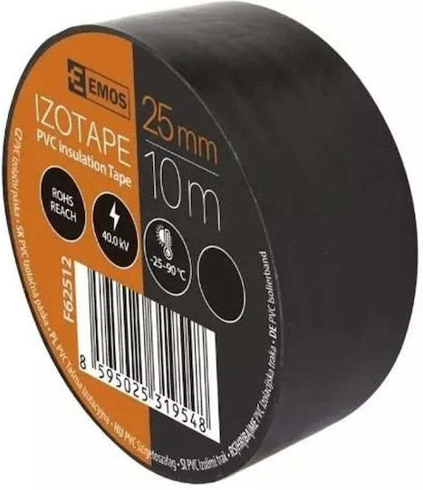 Emos Insulation Tape 25mm x 10m Black