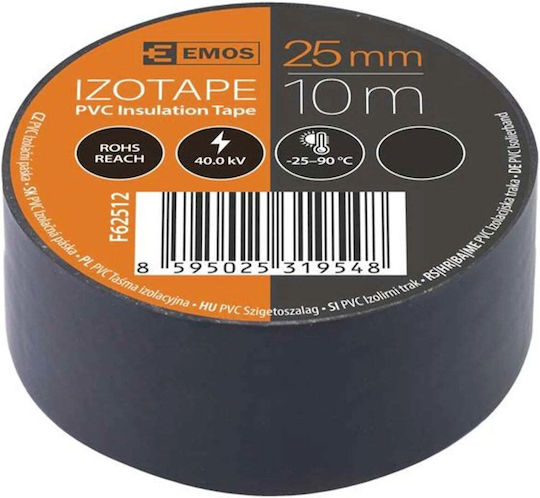 Emos Insulation Tape 25mm x 10m Black