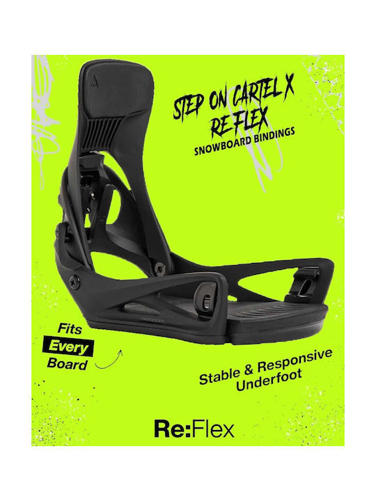 Burton Cartel X Re:flex Ανδρικές Δέστρες Snowboard Μαύρο Χρώμα Burton Cartel X Re:flex Ανδρικές Δέστρες Snowboard Μαύρο Χρώμα