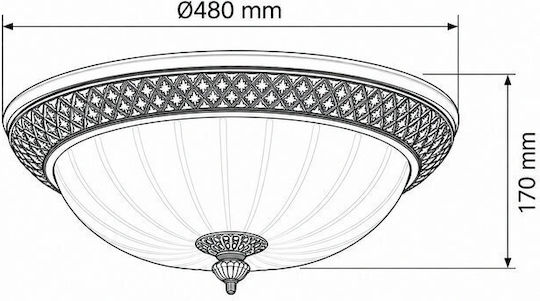 Led7 Deckenleuchte Badezimmer Schwarz mit Fassung E27