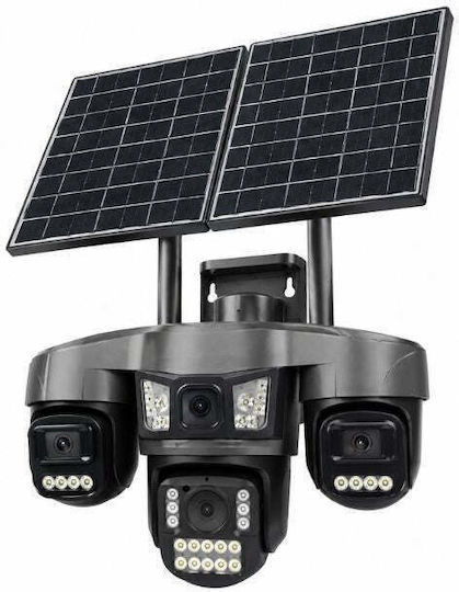 RL17038 IP Quad Wi-Fi/4G Водоустойчива Камера за Видеонаблюдение на Батерии с Двупосочна Комуникация