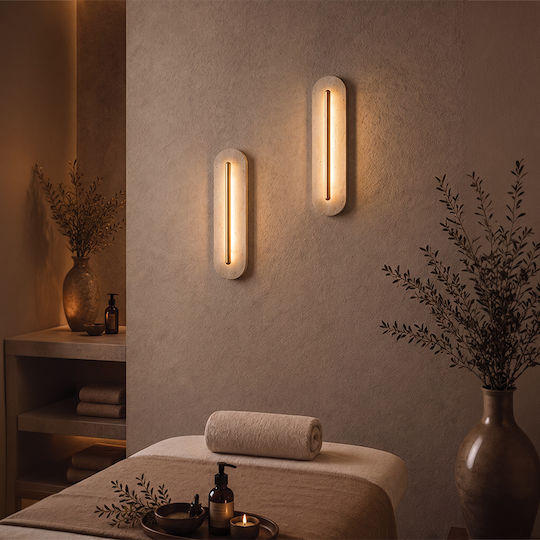 Zambelis Lights Стенна лампа с Вграден LED, Златиста 7.5x7.5 см