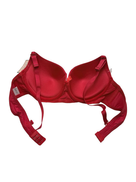 Roter Push-Up-BH mit Bügeln