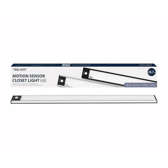 Φωτιστικό Ντουλάπας Yeelight Closet Light Αισθητήρα Κίνησης 40 Cm Ασημί