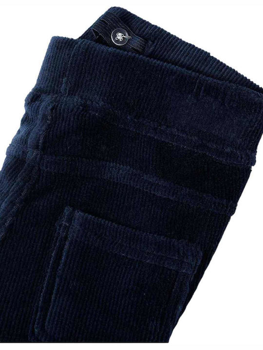 Pantaloni Lungi pentru Copii din Catifea Raiată Albastră