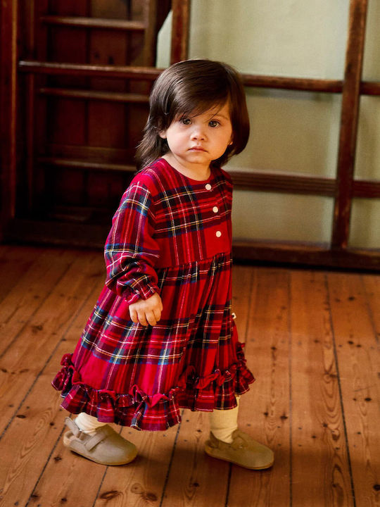 Mädchenkleid Langärmelig Rot