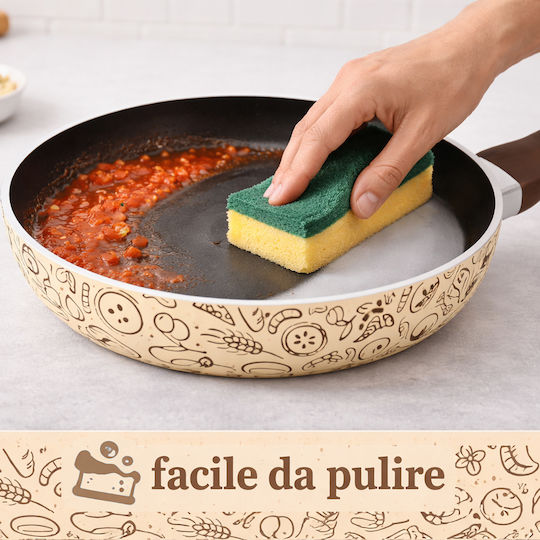 Bakaji Pastella Set de Tigăi cu Acoperire Antiaderentă, 3 Vase