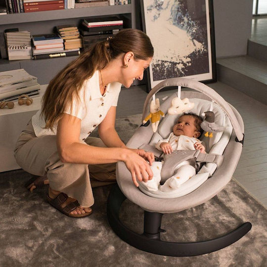 Nuna Elektrische Babywippe Leaf Grow Beige für Kinder bis 60 kg