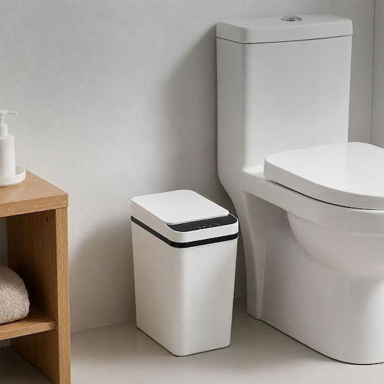 Relaxdays Coș de Gunoi din Plastic cu Senzor 9 l Negru
