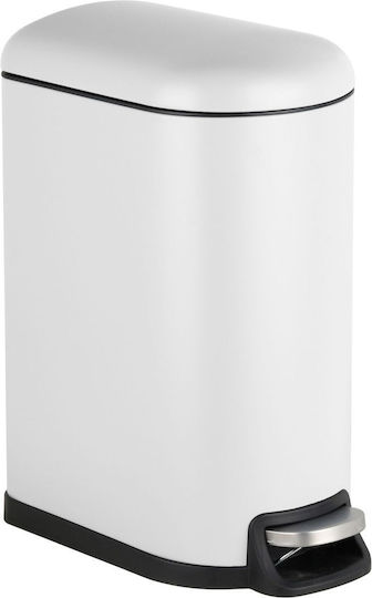 Relaxdays Coș de Gunoi din Inox Alb 10 l