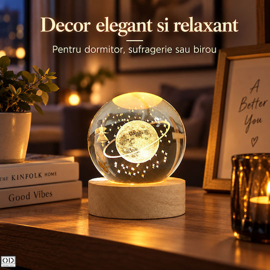 Corp de Iluminat Decorativ LED Alb Cald Glob de Cristal 3x3 cm
