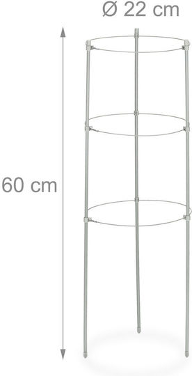 Relaxdays Climbing Plant Support 60 Cm Set 4 Gray